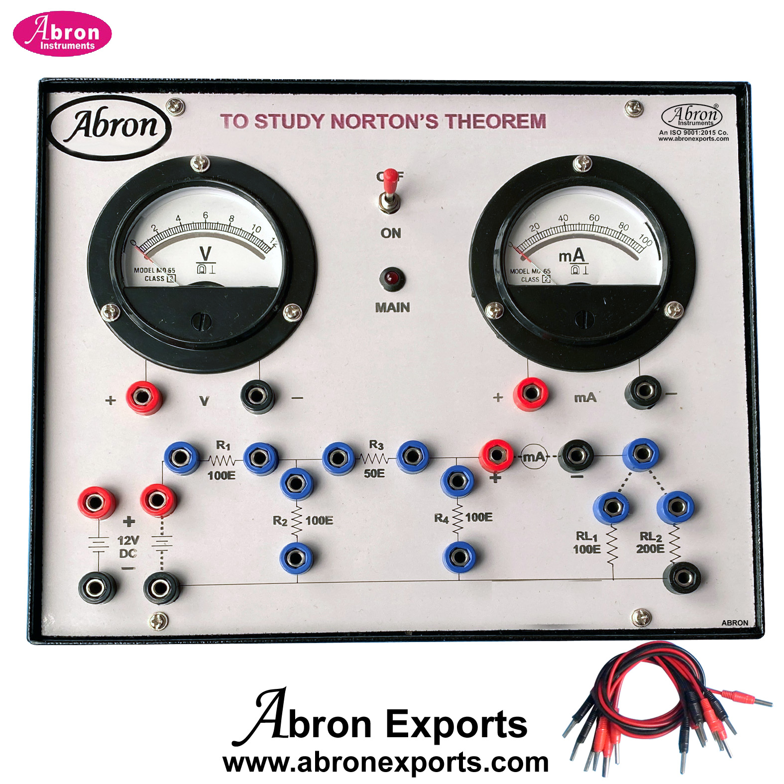 Study Theorem Nortons Theorem With Power Supply 2 Meters Electronic Trainer Kit Abron AE-1430NO 